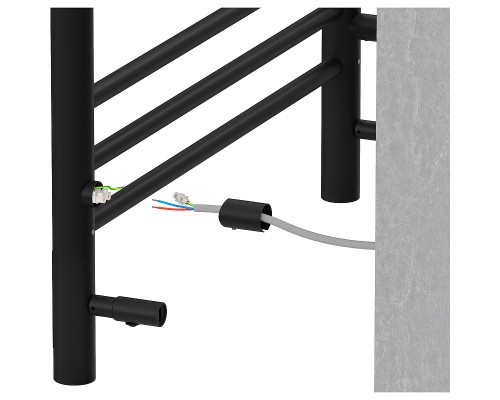 Электрический полотенцесушитель Aquatek Альтаир П10 500x900 AQ EL KP1090BL Черный муар