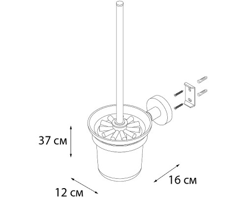 Ершик для унитаза Fixsen Comfort Gold FX-87013 Золото матовое