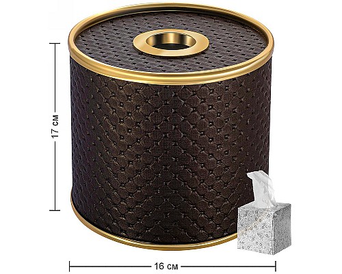 Салфетница Geralis S-PCG Punto Шоколад, кант Золото