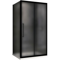 Душевой уголок Abber Schwarzer Diamant 100x90 профиль Черный стекло матовое