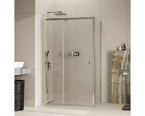 Душевой уголок WasserKRAFT Aula 120х100 11P10 профиль Хром стекло прозрачное