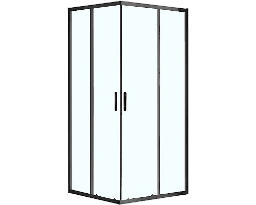 Душевой уголок Azario Milton 100x100 AZ-ND1142 1000 Black профиль Черный стекло прозрачное
