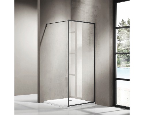 Душевая перегородка Azario Richmond Walk-in 90 AZ-NAG 6310 900 Black профиль Черный стекло прозрачное