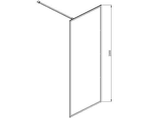 Душевая перегородка Azario Richmond Walk-in 90 AZ-NAG 6310 900 Black профиль Черный стекло прозрачное