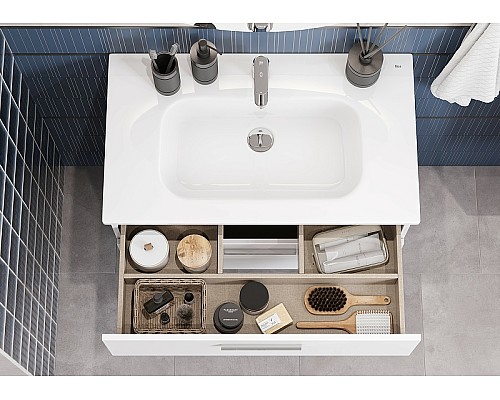 Тумба под раковину Roca Victoria 80 A857470806 подвесная Белый глянец