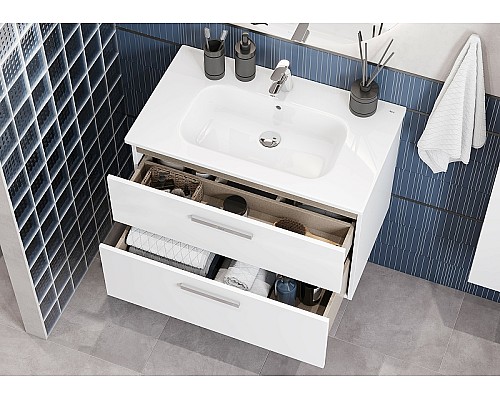Тумба под раковину Roca Victoria 80 A857470806 подвесная Белый глянец