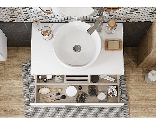 Тумба под раковину Roca Victoria 80 A857470806 подвесная Белый глянец