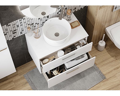 Тумба под раковину Roca Victoria 80 A857470806 подвесная Белый глянец