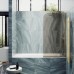 Шторка на ванну Maybah Glass 300x1400 в узком профиле Золото стекло бронзовое матовое