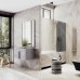 Шторка на ванну Maybah Glass 300x1400 в узком профиле Бронза стекло графитовое матовое