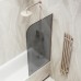 Шторка на ванну Maybah Glass 300x1400 в узком профиле Бронза стекло графитовое матовое
