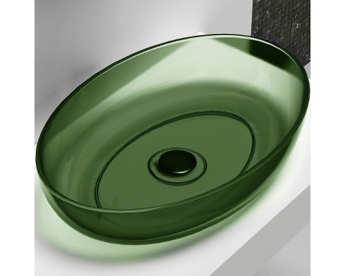 Раковина-чаша Abber Kristall 60 AT2801Emerald Зеленая