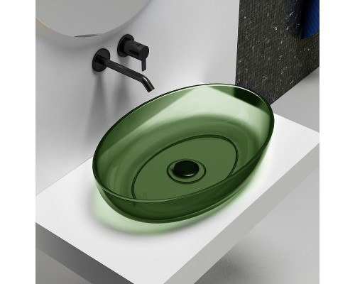 Раковина-чаша Abber Kristall 60 AT2801Emerald Зеленая