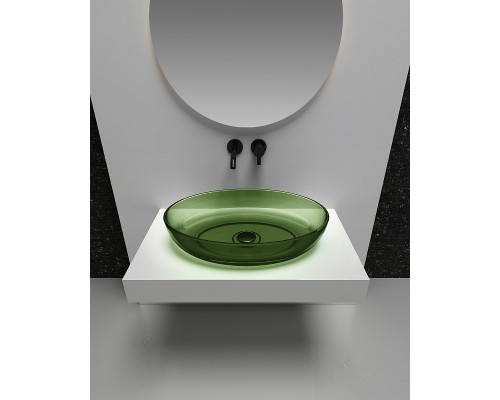 Раковина-чаша Abber Kristall 60 AT2801Emerald Зеленая
