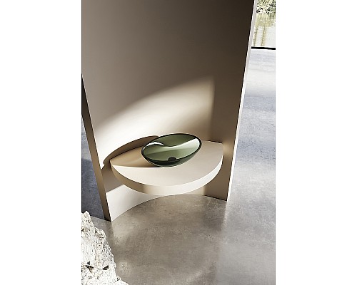 Раковина-чаша Abber Kristall 50 AT2802Vesuvian Оливковая