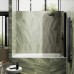 Шторка на ванну Maybah Glass 500x1400 поворотная на монопетле Черный стекло бронзовое матовое