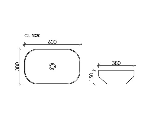 Раковина-чаша Ceramicanova Element 60 CN5030 Белая