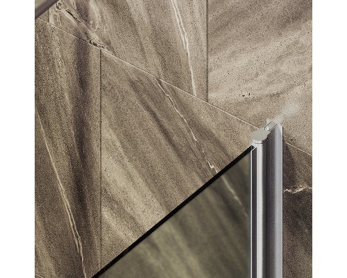 Шторка на ванну Maybah Glass MGV-621-5 800x1400 поворотная на монопетле Хром матовый стекло сатиновое