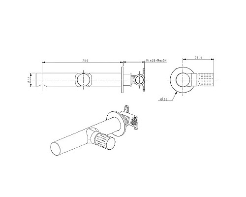 Смеситель для раковины Bronze de Luxe Liberty 301B Черный матовый