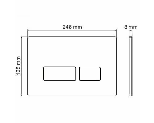 Клавиша смыва Grossman Pragma 700.K31.03.000.000 Белая глянцевая