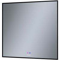 Зеркало Grossman Pragma-норма Black 80 1880802 с подсветкой Черное с сенсорным выключателем и подогревом