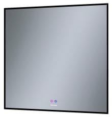 Зеркало Grossman Pragma-норма Black 80 1880802 с подсветкой Черное с сенсорным выключателем и подогревом