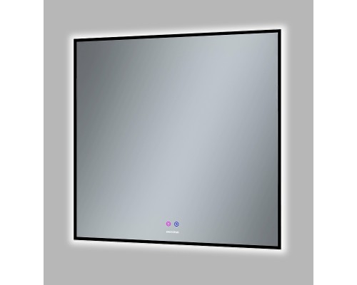 Зеркало Grossman Pragma-норма Black 80 1880802 с подсветкой Черное с сенсорным выключателем и подогревом
