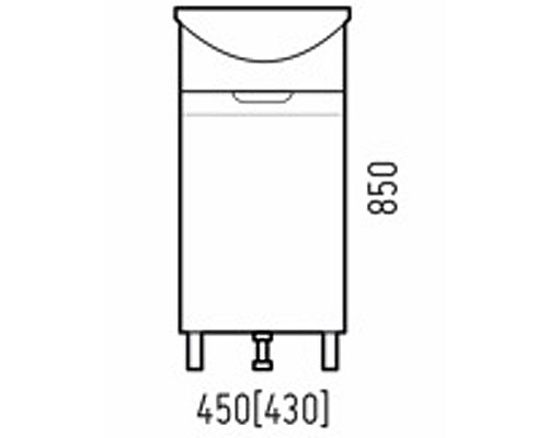 Тумба под раковину Corozo Лея 45 SD-00001490 Белая