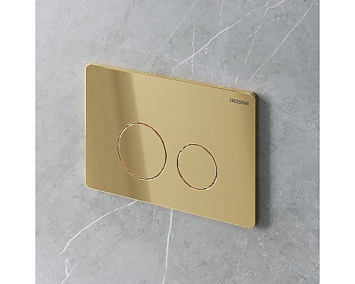 Клавиша смыва Grossman Style 700.K31.05.30M.30M Золото глянцевое