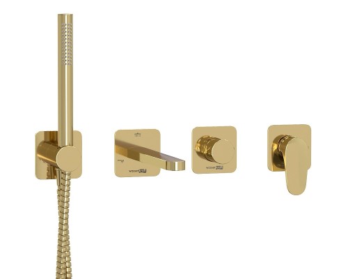 Смеситель для ванны WasserKRAFT Neckar A2151.277.279.280.197.281 Золото глянцевое