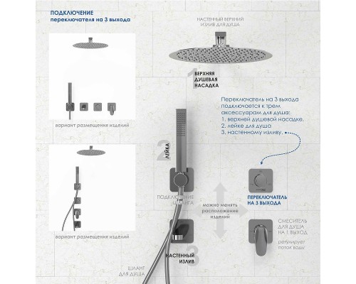 Смеситель для ванны WasserKRAFT Mosel A4651.293.295.271.087.127 Хром