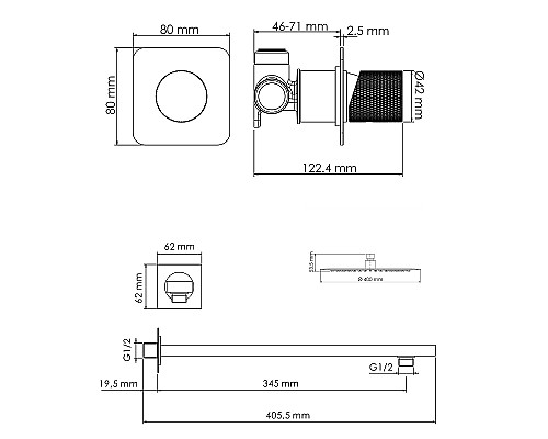 Душевая система WasserKRAFT Mosel A4651.090.117 Хром