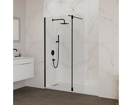 Душевая стенка RGW Z-070B 30 352207003-14 профиль Черный стекло прозрачное