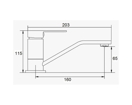 Смеситель для кухни D-Lin D151368 Хром