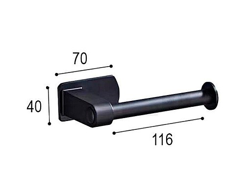Держатель туалетной бумаги D-Lin D201512 Черный матовый