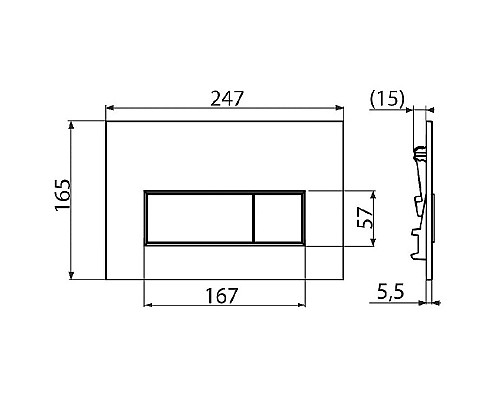 Инсталляция Alcaplast AM101/1120-4:1 RU M570-0001 для унитаза с Белой клавишей смыва