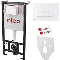 Инсталляция Alcaplast AM101/1120-4:1 RU M570-0001 для унитаза с Белой клавишей смыва