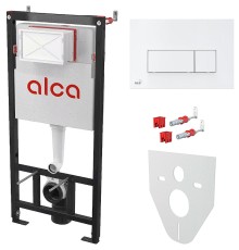 Инсталляция Alcaplast для унитаза с Белой клавишей смыва
