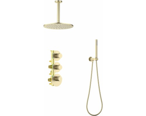Душевая система Timo Saona SX-2399/17SM с термостатом Золото матовое