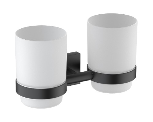 Стакан для зубных щеток Timo Selene 12034/03 двойной Черный матовый