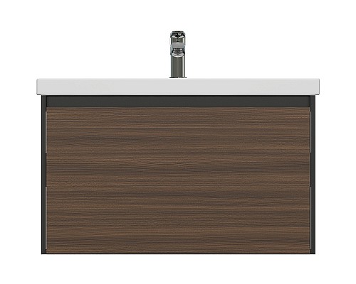 Тумба под раковину Cersanit Grande 80 64760 подвесная Черная Орех