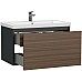 Тумба под раковину Cersanit Grande 80 64760 подвесная Черная Орех