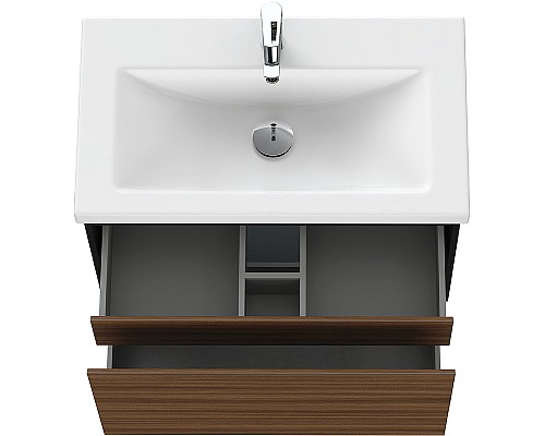 Тумба под раковину Cersanit Grande 80 64760 подвесная Черная Орех
