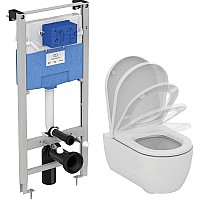 Комплект унитаза с инсталляцией Ideal Standard ProSys Blend Сurve M374901 с сиденьем Микролифт