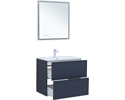 Тумба под раковину Aquanet Арт 75 313265 подвесная Маренго