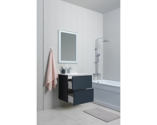 Тумба под раковину Aquanet Арт 75 313265 подвесная Маренго