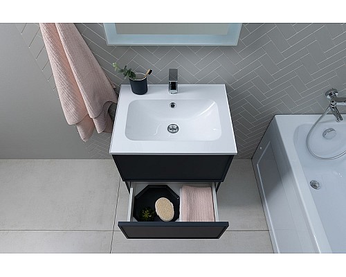 Тумба под раковину Aquanet Арт 75 313265 подвесная Маренго