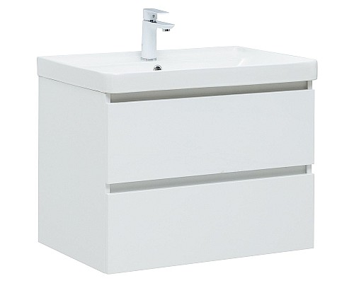 Тумба под раковину Aquanet Вега 70 308333 подвесная Белый глянец