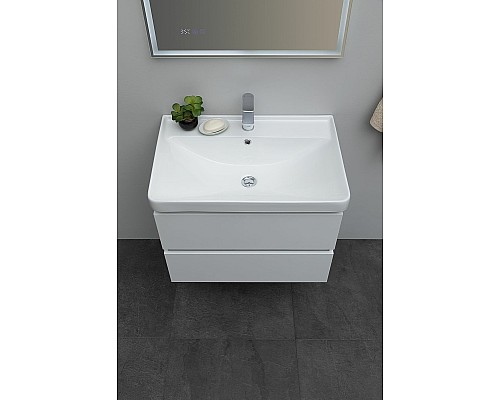 Тумба под раковину Aquanet Вега 70 308333 подвесная Белый глянец