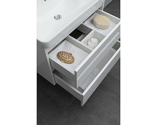 Тумба под раковину Aquanet Вега 70 308333 подвесная Белый глянец